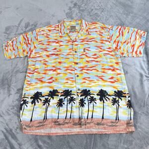 Vtg Pineapple Connection Shirt Mens Sz XL Retro Aloha Hawaiian Tropical Print